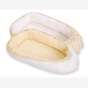 Babynest Kokon  - Beige-Punktmuster/ Beige gestreift