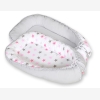 Babynest Kokon - Sternen rosa-grau/grau