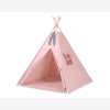 Teepee Kinderspiel-Zelt für Kinder + Spielmatte+ Schmuckfedern - Altrosa