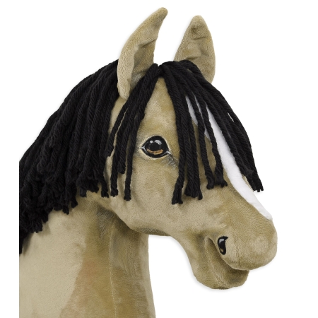 Hobby Horse Steckenpferd Pferd am Stiel Premium - graubraunes Pferd A3