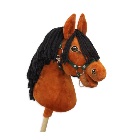 Hobby Horse Großes Pferd auf Stock Premium - hellbraunes Pferd A3