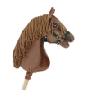 Hobby Horse Großes Pferd auf Stock Premium - dunkle Kastanie Pferd A3