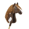 Hobby Horse Großes Pferd auf Stock Premium - western dunkelbraunes Pferd A3