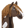 Hobby Horse Großes Pferd auf Stock Premium - western dunkelbraunes Pferd A3