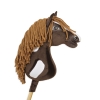 Hobby Horse Großes Pferd auf Stock Premium - western dunkelbraunes Pferd A3