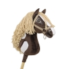 Hobby Horse Großes Pferd auf Stock Premium - western IV dunkelbraunes Pferd A3