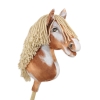 Hobby Horse Großes Pferd auf Stock Premium - Tobiano bay horse with a beige mane A3