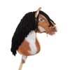 Hobby Horse Großes Pferd auf Stock Premium - Tobiano bay horse with a black mane A3