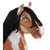 Hobby Horse Großes Pferd auf Stock Premium - Tobiano bay horse with a black mane A3