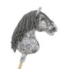 Hobby Horse Großes Pferd auf Stock Premium - Apfelschimmel Pferd mit grauer Mähne A3