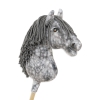 Hobby Horse Großes Pferd auf Stock Premium - Apfelschimmel Pferd mit grauer Mähne A3