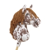 Hobby Horse Großes Pferd auf Stock Premium - brauner Tarant  Pferd mit brauner Mähne A3