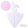 Schmusetuch Hase Kuscheltuch  doppelseitig - Schlichtes Chevron-Rosa