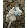 Hobby Horse Steckenpferd Pferd am Stiel Premium - Cremello Pferd A4