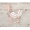 Die Verstellbare Halfter für Hobby Horse A3 - powder pink mit weißem Pelz