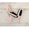 Die Verstellbare Halfter für Hobby Horse A3 - powder pink mit schwarz Pelz