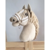 Die Verstellbare Halfter für Hobby Horse A3 - beige mit weißem Pelz