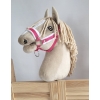 Die Verstellbare Halfter für Hobby Horse A3 - dunkelrosa mit weißem Pelz