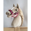 Die Verstellbare Halfter für Hobby Horse A3 - dunkelrosa mit schwarz Pelz