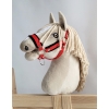 Die Verstellbare Halfter für Hobby Horse A3 - rot mit schwarz Pelz