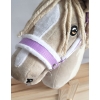 Die Verstellbare Halfter für Hobby Horse A3 - lila mit weißem Pelz