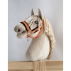 Die Verstellbare Halfter für Hobby Horse A3 - orange mit schwarz Pelz