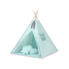 Teepee Kinderspiel-Zelt für Kinder + Spielmatte + Kissen + Schmuckfedern - minze