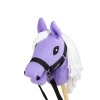 Hobby Horse Pferd auf Stock mit Halfter und Zügel A5 -Lavendel