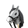 Hobby Horse Pferd auf Stock mit Halfter und Zügel A5 - Grau