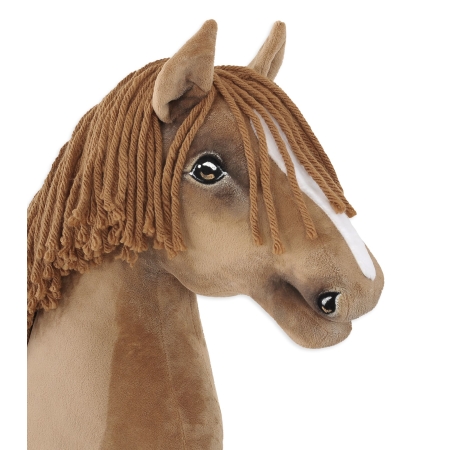 Hobby Horse Großes Pferd auf Stock Premium - helle Kastanie Pferd A3