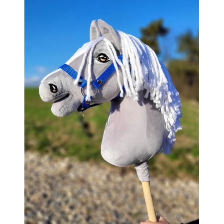 Hobby Horse Großes Pferd auf Stock Premium  - graues Pferd III A3