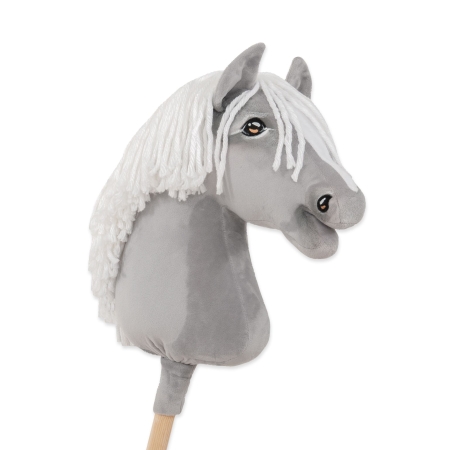 Hobby Horse Großes Pferd auf Stock Premium  - graues Pferd III A3