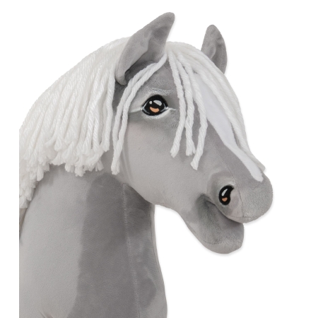 Hobby Horse Großes Pferd auf Stock Premium  - graues Pferd III A3