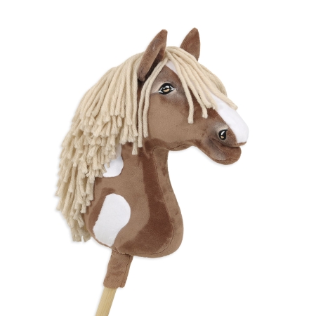 Hobby Horse Großes Pferd auf Stock Premium - western III braunes Pferd A3