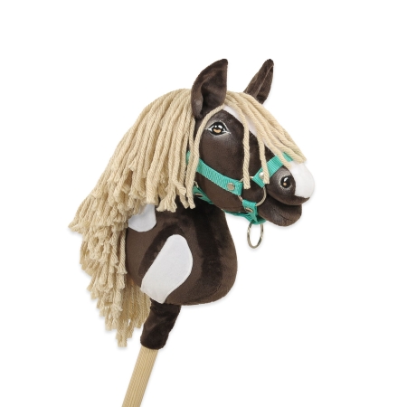 Hobby Horse Steckenpferd Pferd am Stiel Premium - western IV dunkelbraunes Pferd A4