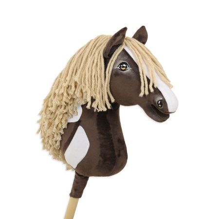 Hobby Horse Großes Pferd auf Stock Premium - western IV dunkelbraunes Pferd A3