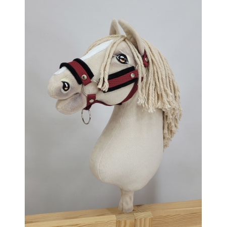 Die Verstellbare Halfter für Hobby Horse A3 - Rotbraun mit schwarz Pelz