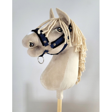 Die Verstellbare Halfter für Hobby Horse A3 - marineblau mit schwarz Pelz