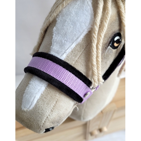 Die Verstellbare Halfter für Hobby Horse A3 - lila mit schwarz Pelz