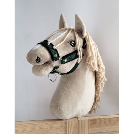 Die Verstellbare Halfter für Hobby Horse A3 - khaki mit schwarz Pelz