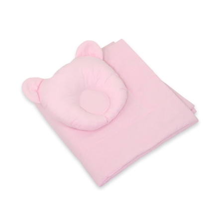 Decke mit Kissen - set 2tlg - rosa