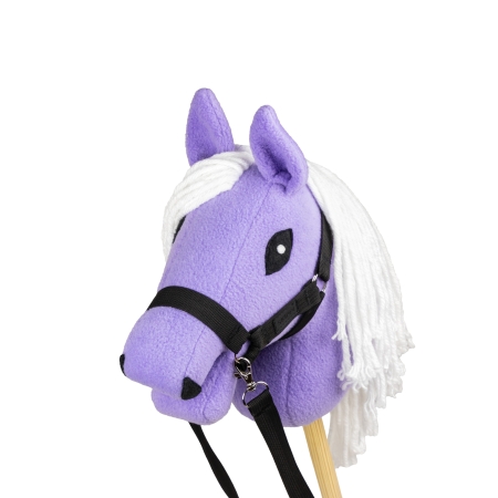 Hobby Horse Pferd auf Stock mit Halfter und Zügel A5 -Lavendel