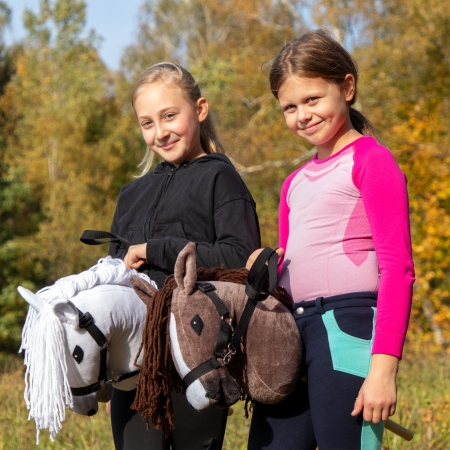 Hobby Horse Großes Pferd auf Stock mit Halfter und Zügel A3 - Kastanie