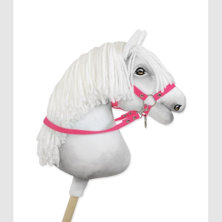 Hobby Horse Gurtbandzügel für Pferdehalfter - dunkelrosa