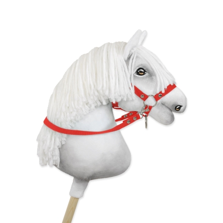 Hobby Horse Gurtbandzügel für Pferdehalfter - rot