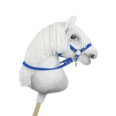 Hobby Horse Gurtbandzügel für Pferdehalfter - blau