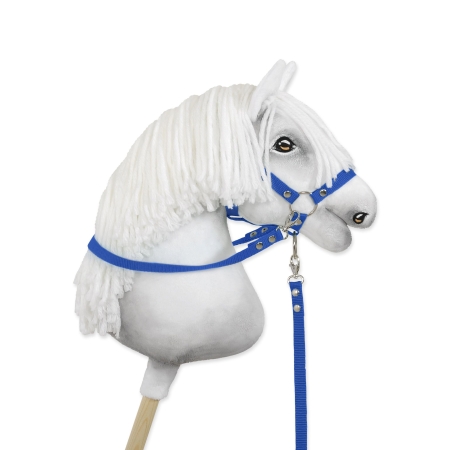 Hobby Horse Gurtbandzügel für Pferdehalfter - blau