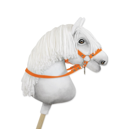 Hobby Horse Gurtbandzügel für Pferdehalfter - orange