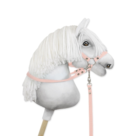 Hobby Horse Gurtbandzügel für Pferdehalfter - powder pink