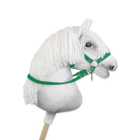 Hobby Horse Gurtbandzügel für Pferdehalfter - grün